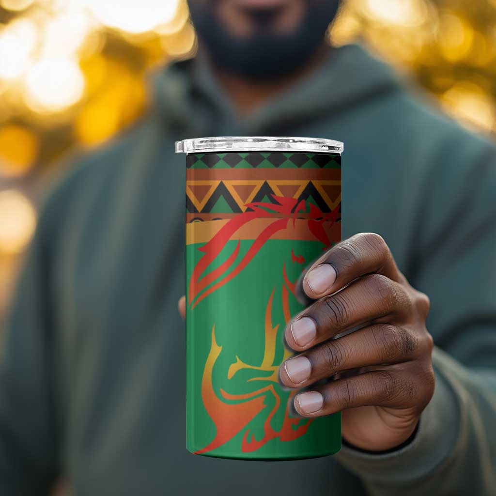 Burkina Faso Heritage 4 in 1 Can Cooler Tumbler Tribal Spears and National Emblem TS04