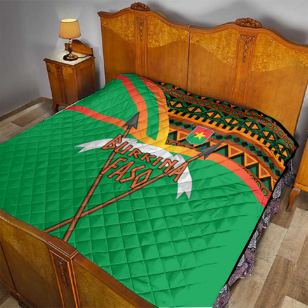 Burkina Faso Heritage Quilt Tribal Spears and National Emblem TS04