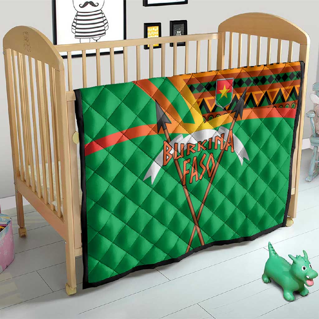 Burkina Faso Heritage Quilt Tribal Spears and National Emblem TS04