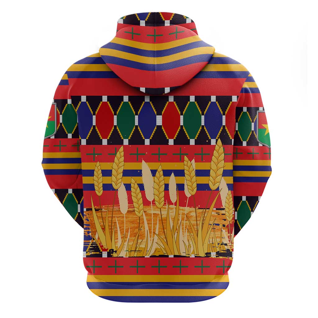 Burkina Faso Hoodie with Red Green Blue Geometric TS04