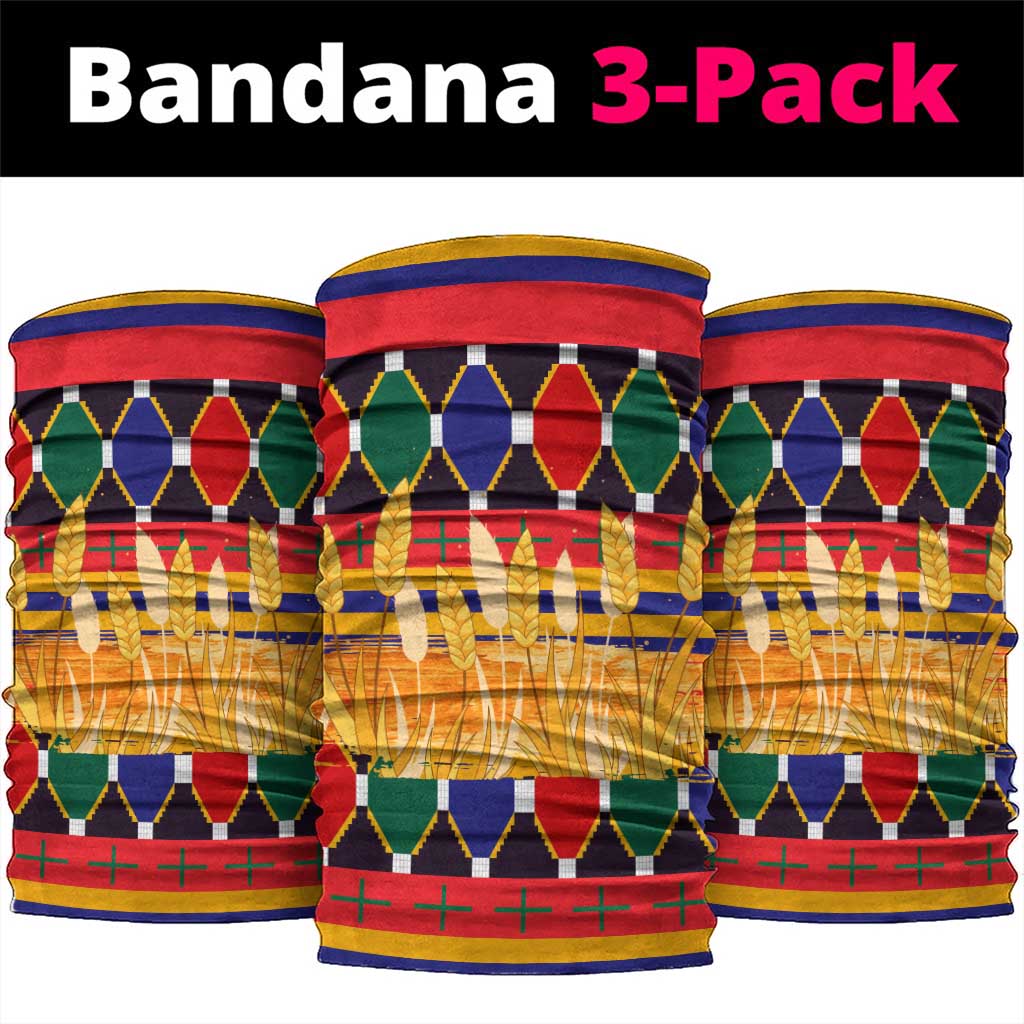 Burkina Faso Neck Gaiter with Red Green Blue Geometric TS04
