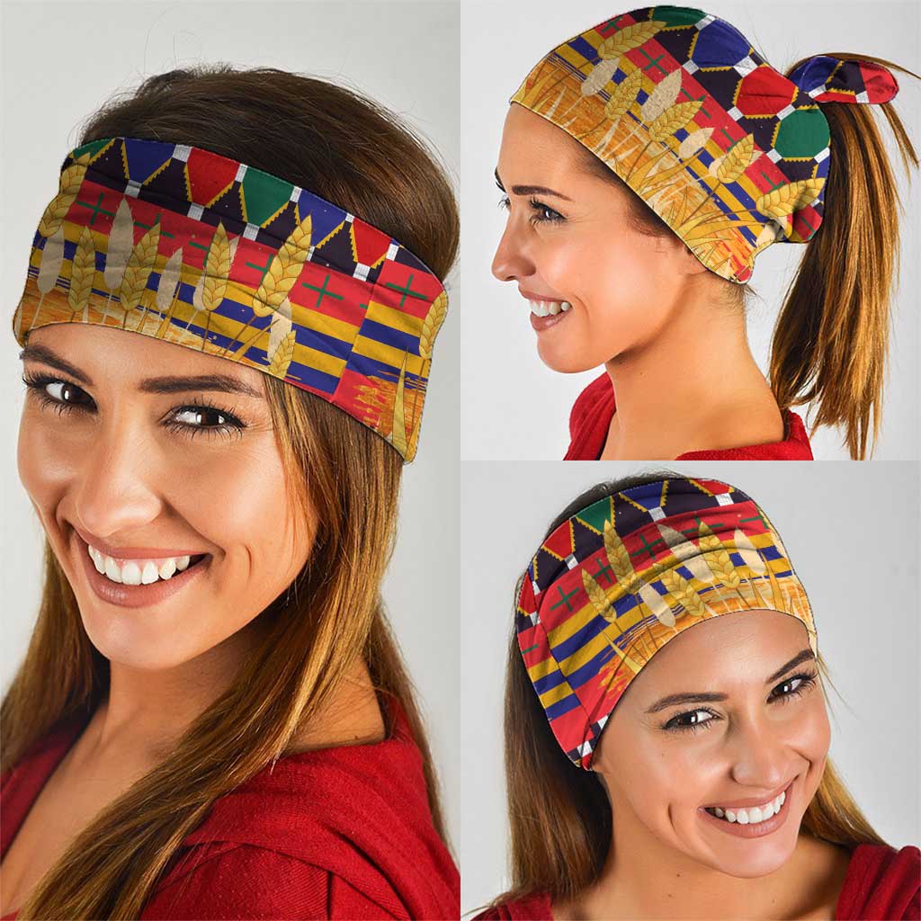Burkina Faso Neck Gaiter with Red Green Blue Geometric TS04