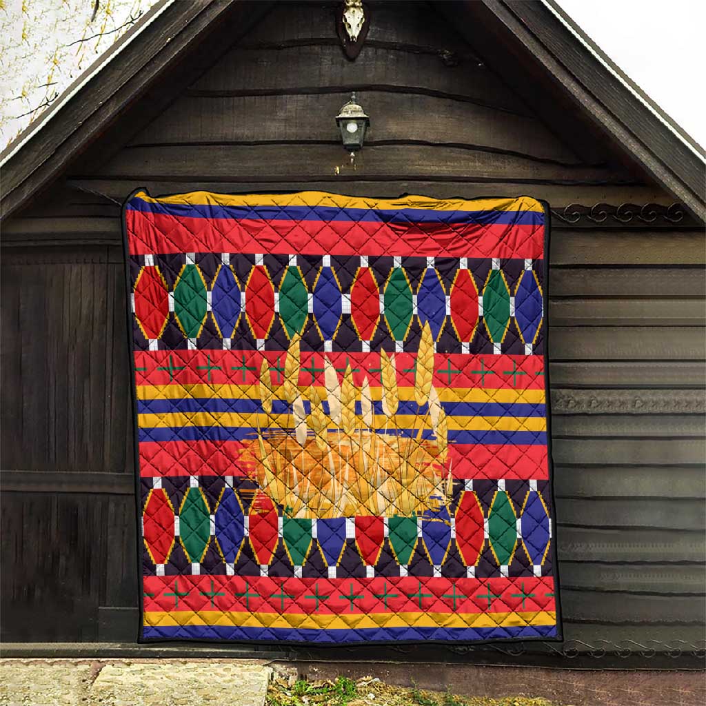 Burkina Faso Quilt Kente Flag Red Green Blue Geometric TS04