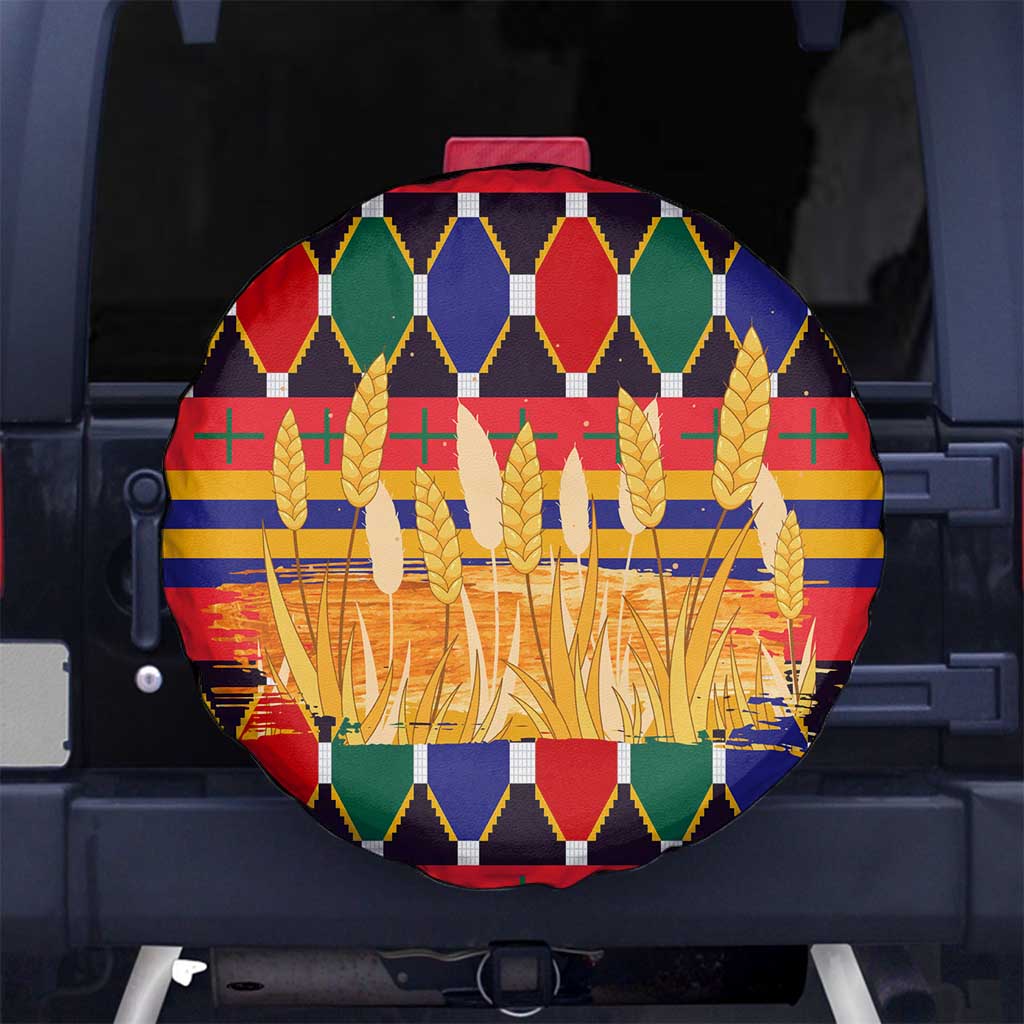 Burkina Faso Spare Tire Cover with Red Green Blue Geometric TS04