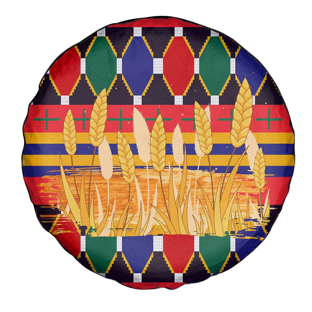 Burkina Faso Spare Tire Cover with Red Green Blue Geometric TS04