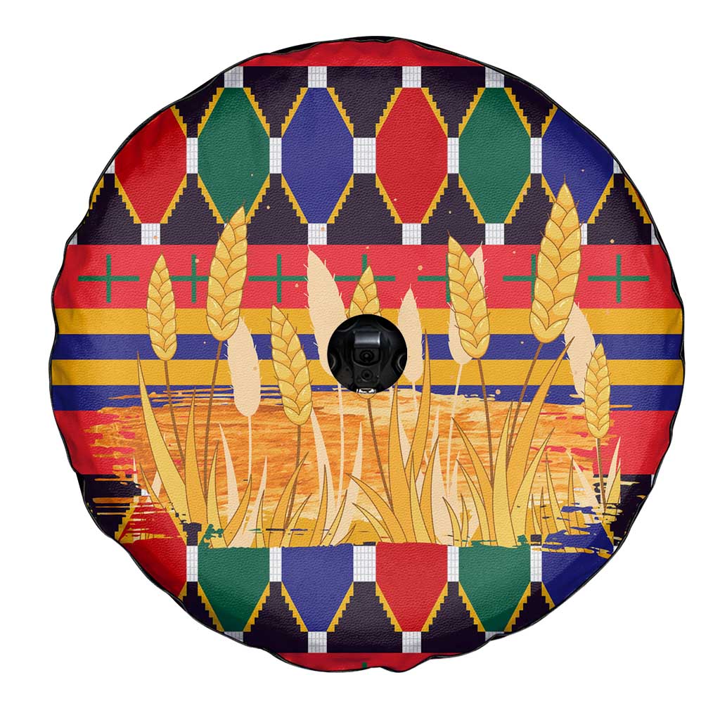 Burkina Faso Spare Tire Cover with Red Green Blue Geometric TS04
