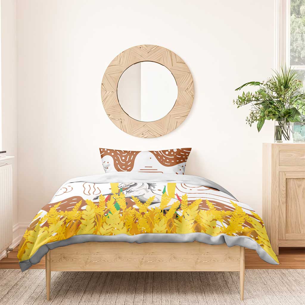 Burkina Faso Rising Horse Bedding Set Golden Harvest and National Pride TS04