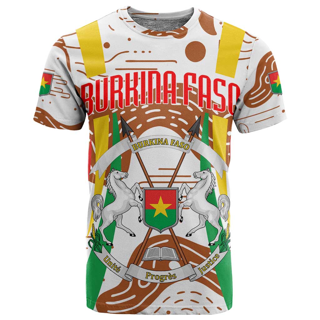 Burkina Faso Rising Horse T shirt Golden Harvest and National Pride TS04