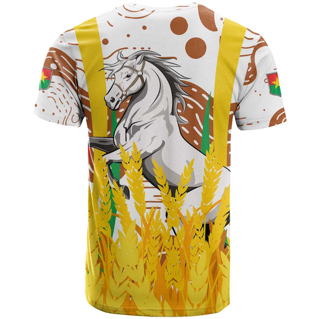 Burkina Faso Rising Horse T shirt Golden Harvest and National Pride TS04
