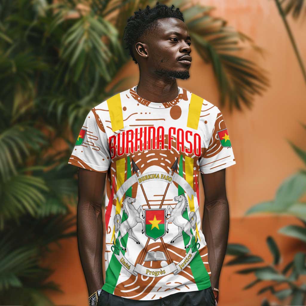 Burkina Faso Rising Horse T shirt Golden Harvest and National Pride TS04