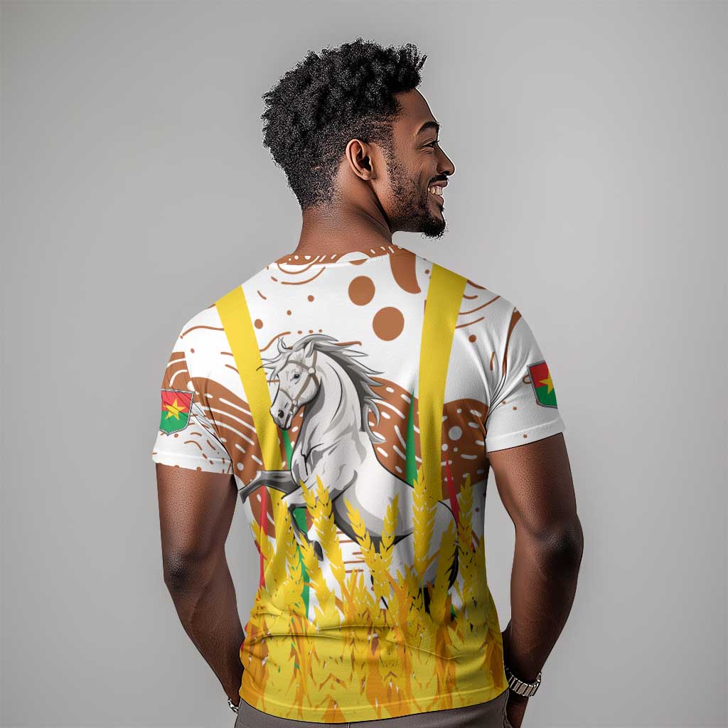 Burkina Faso Rising Horse T shirt Golden Harvest and National Pride TS04