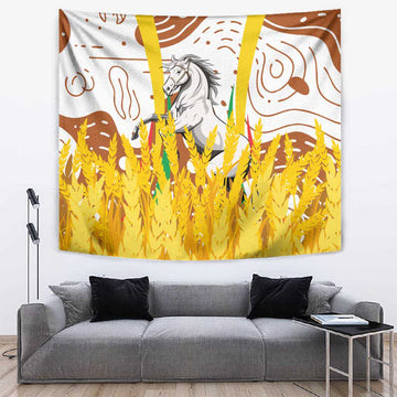 Burkina Faso Rising Horse Tapestry Golden Harvest and National Pride TS04