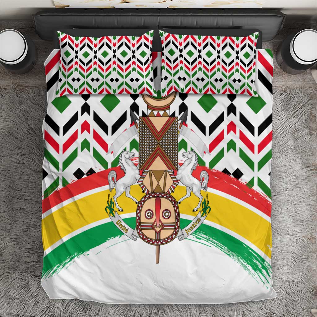 Burkina Faso Bedding Set Red Green Black Geometric TS04