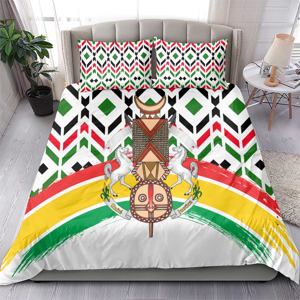 Burkina Faso Bedding Set Red Green Black Geometric TS04