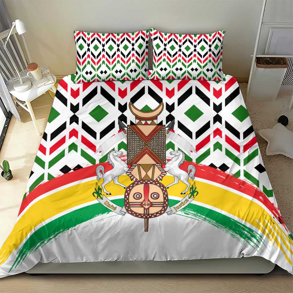 Burkina Faso Bedding Set Red Green Black Geometric TS04