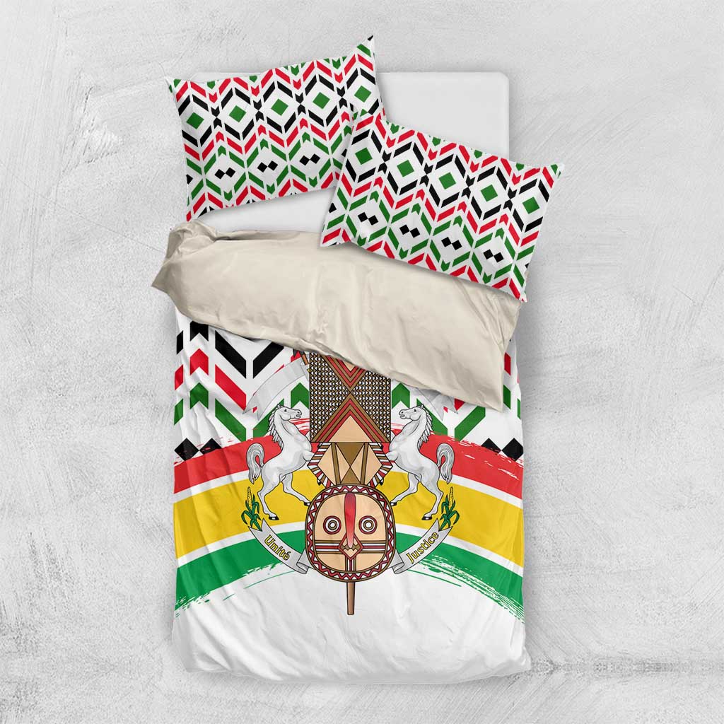 Burkina Faso Bedding Set Red Green Black Geometric TS04