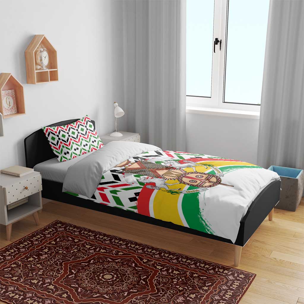 Burkina Faso Bedding Set Red Green Black Geometric TS04