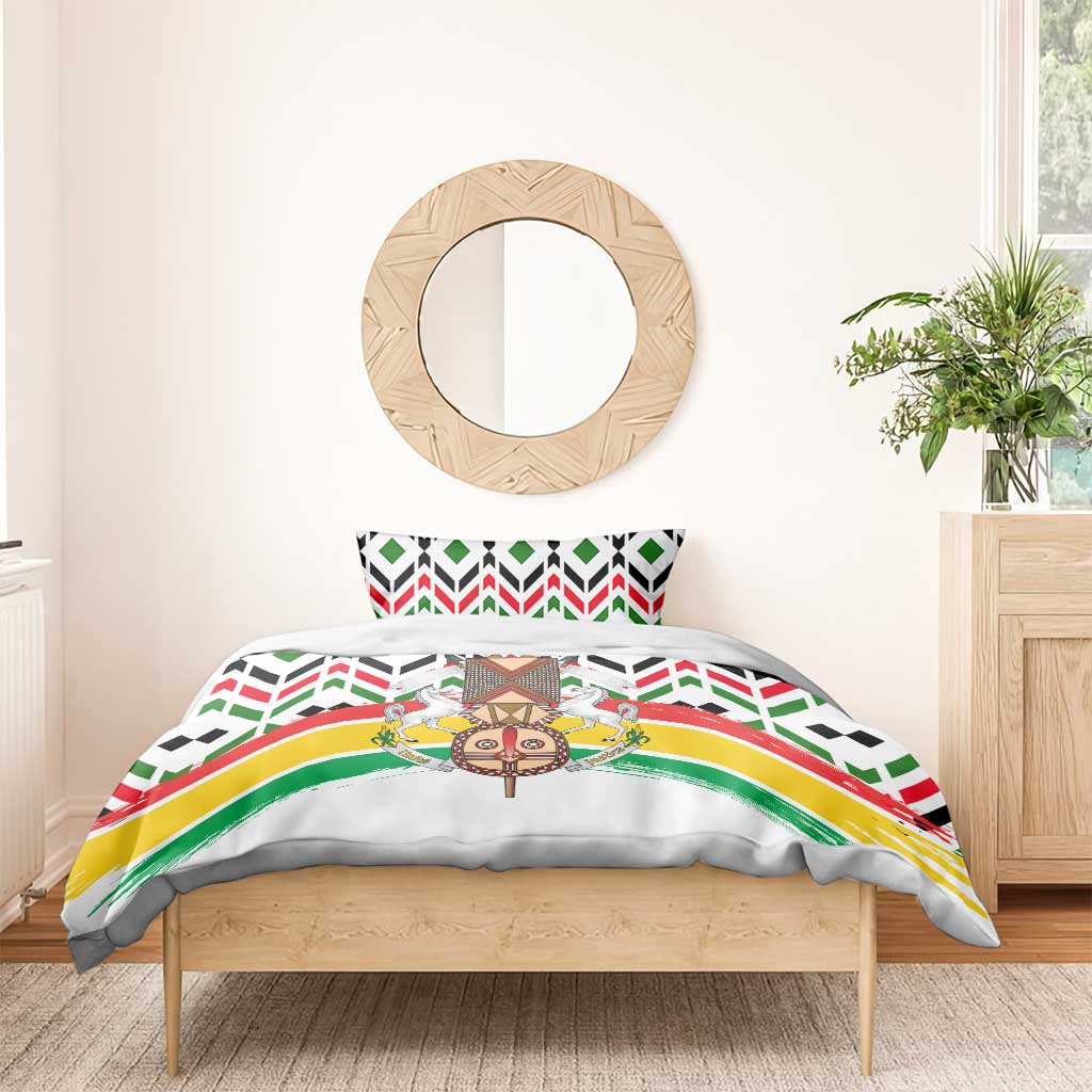 Burkina Faso Bedding Set Red Green Black Geometric TS04