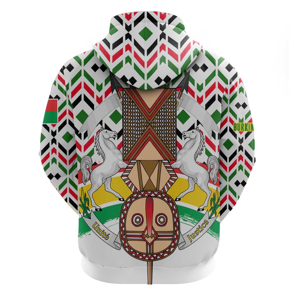 Burkina Faso Hoodie with Red Green Black Geometric Design TS04