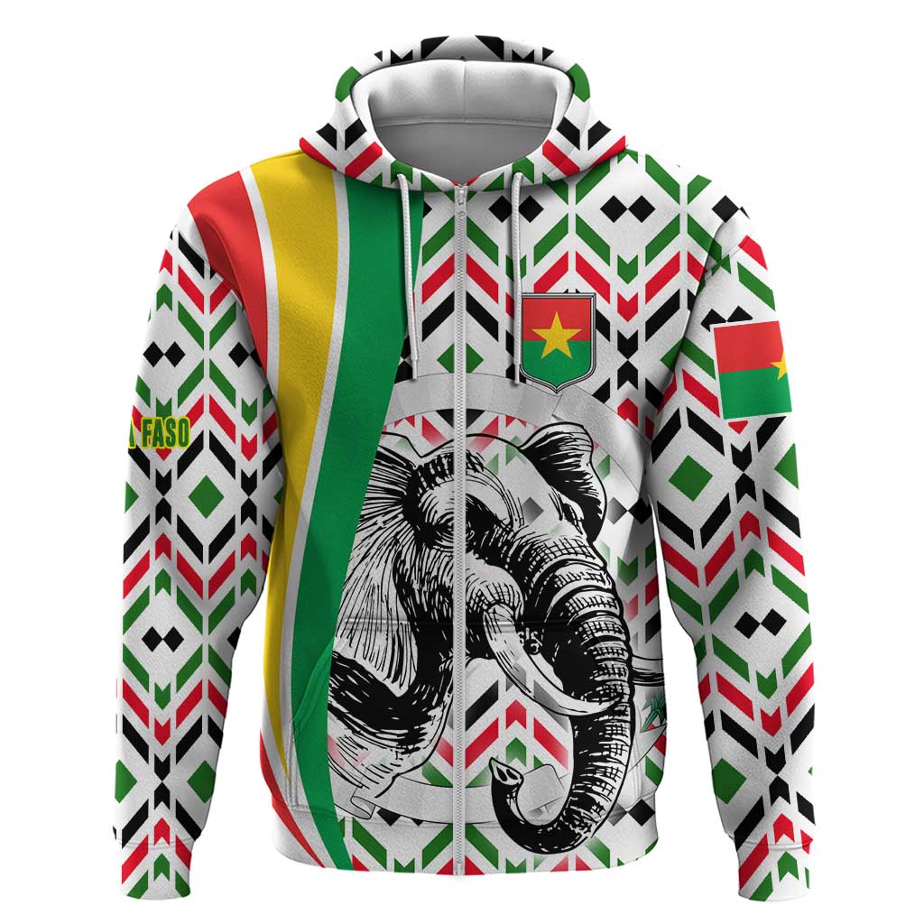 Burkina Faso Hoodie with Red Green Black Geometric Design TS04