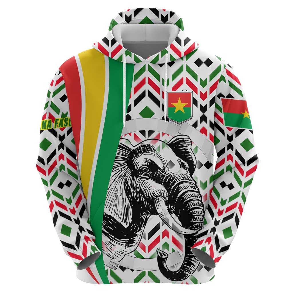 Burkina Faso Hoodie with Red Green Black Geometric Design TS04