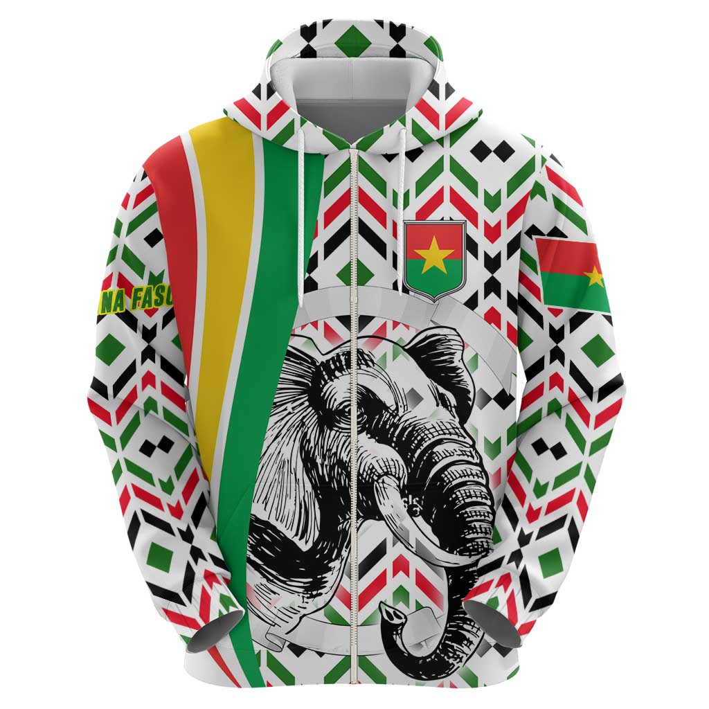 Burkina Faso Hoodie with Red Green Black Geometric Design TS04