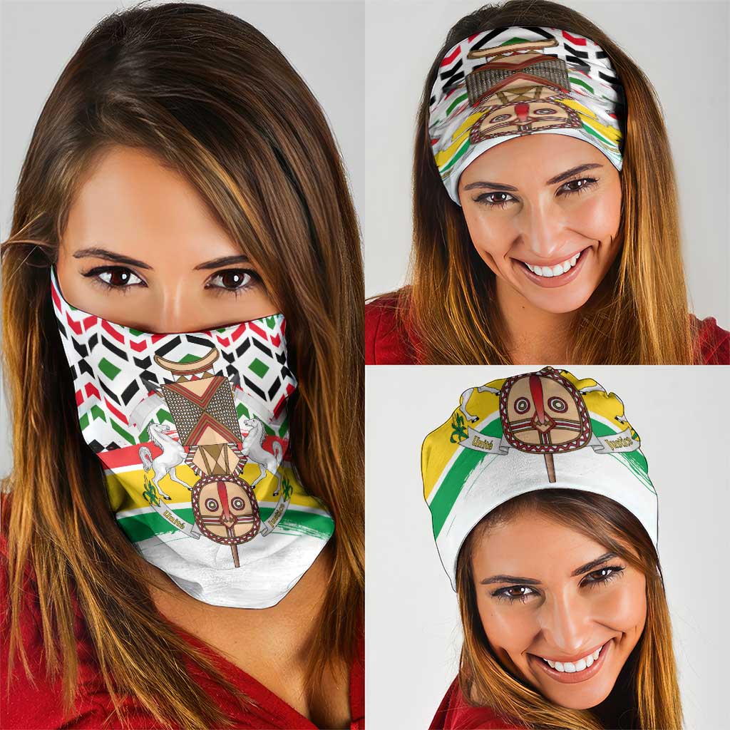 Burkina Faso Neck Gaiter with Red Green Black Geometric Design TS04