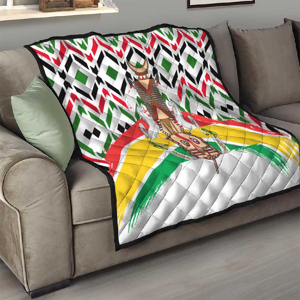 Burkina Faso Quilt Red Green Black Geometric TS04