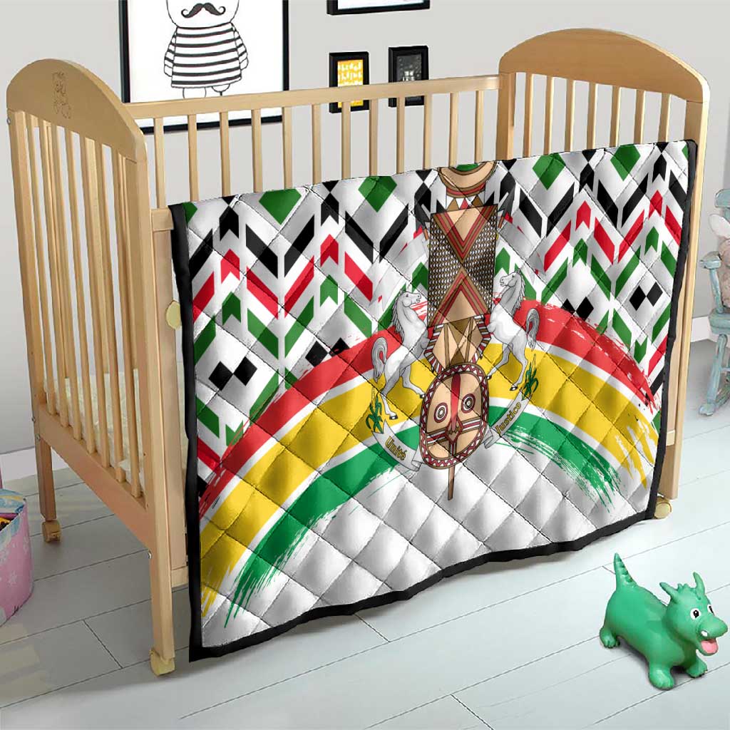Burkina Faso Quilt Red Green Black Geometric TS04
