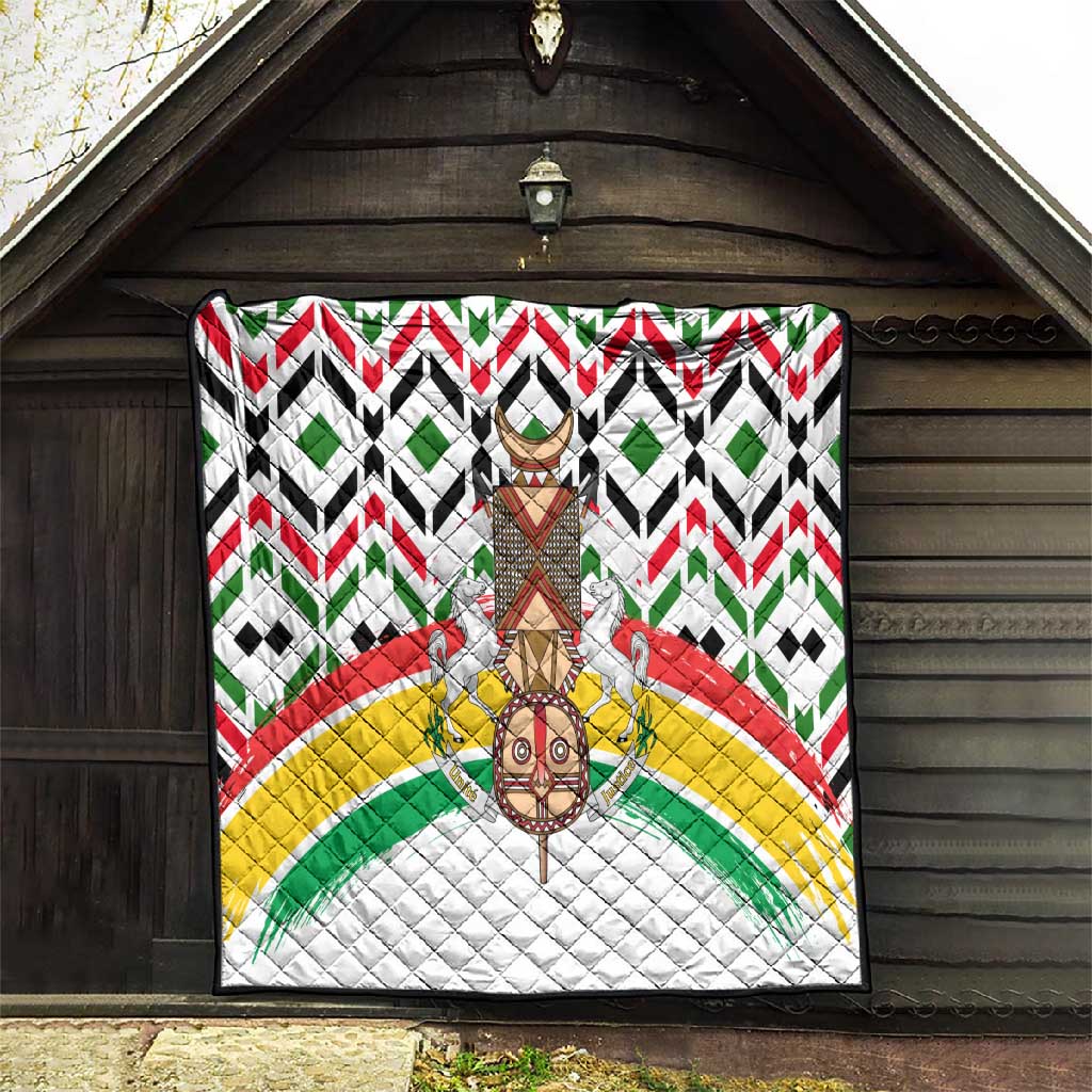 Burkina Faso Quilt Red Green Black Geometric TS04
