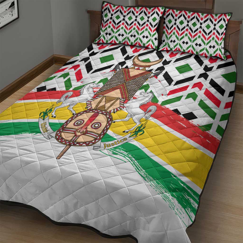 Burkina Faso Quilt Bed Set Red Green Black Geometric TS04