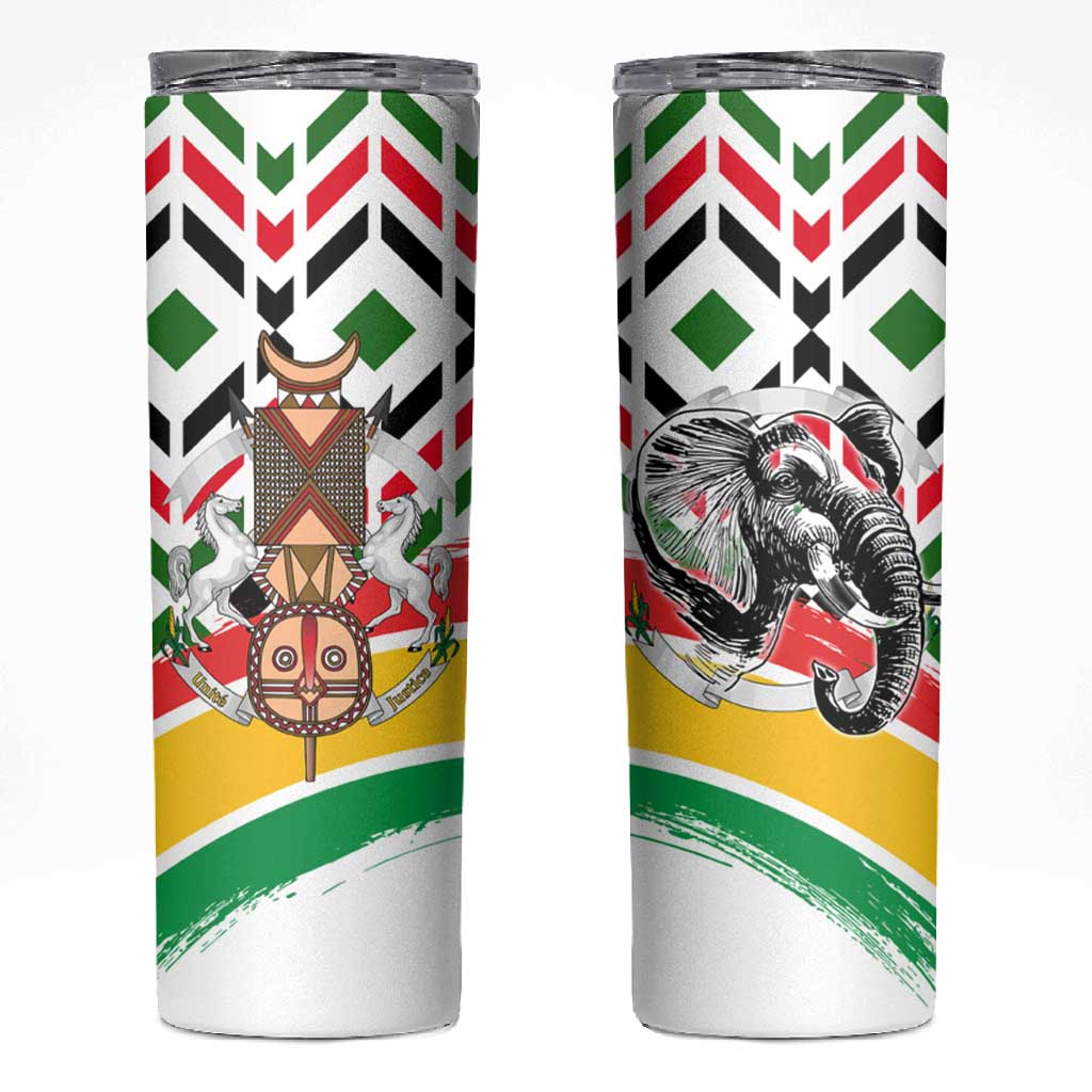 Burkina Faso Skinny Tumbler Red Green Black Geometric TS04