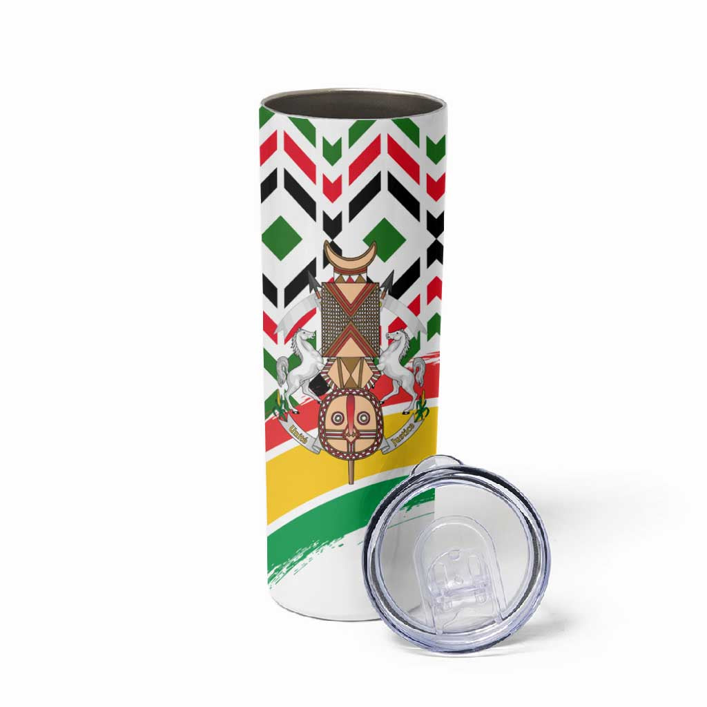 Burkina Faso Skinny Tumbler Red Green Black Geometric TS04