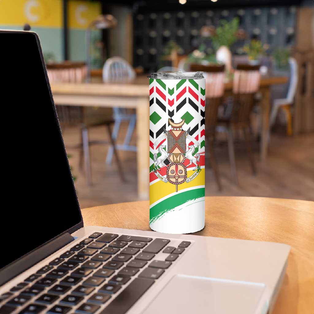 Burkina Faso Skinny Tumbler Red Green Black Geometric TS04