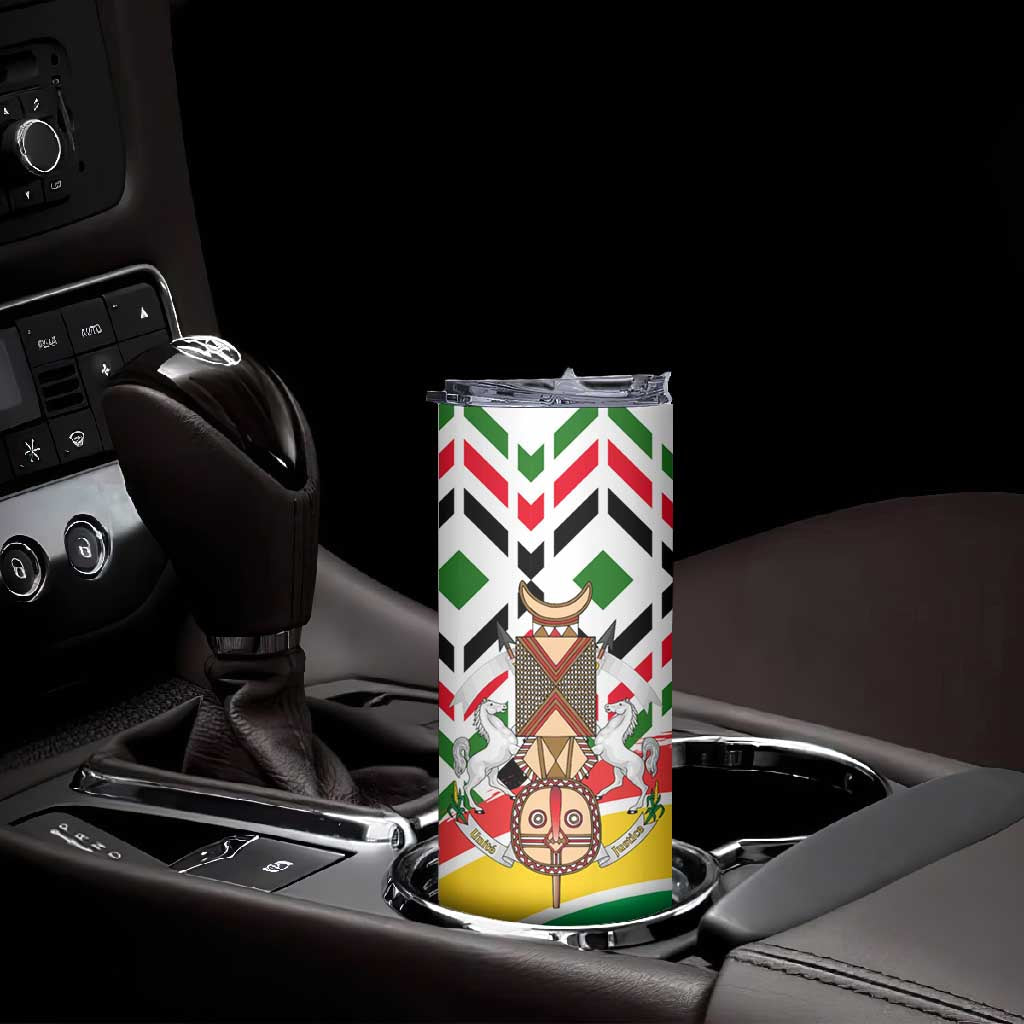 Burkina Faso Skinny Tumbler Red Green Black Geometric TS04