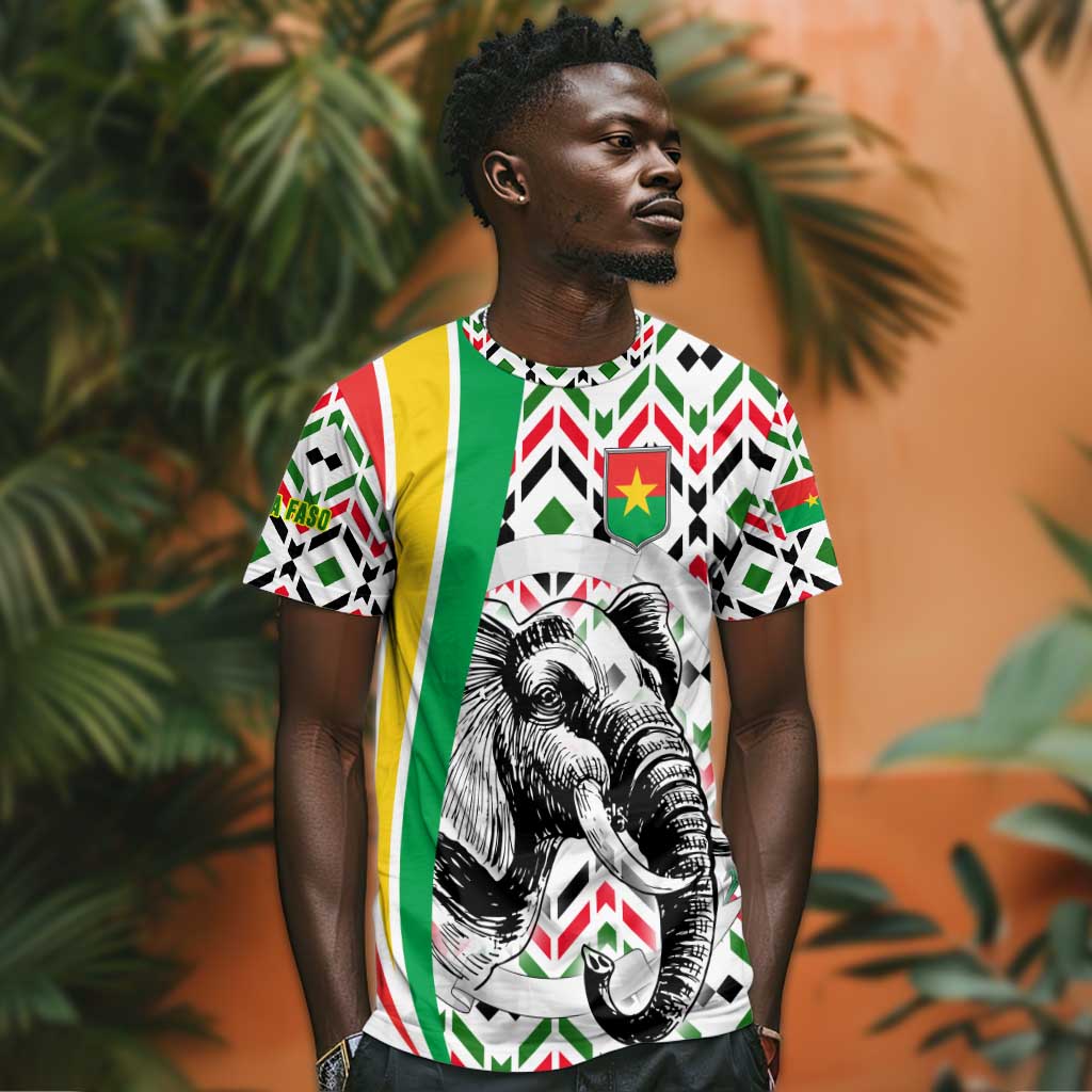Burkina Faso T shirt Red Green Black Geometric TS04