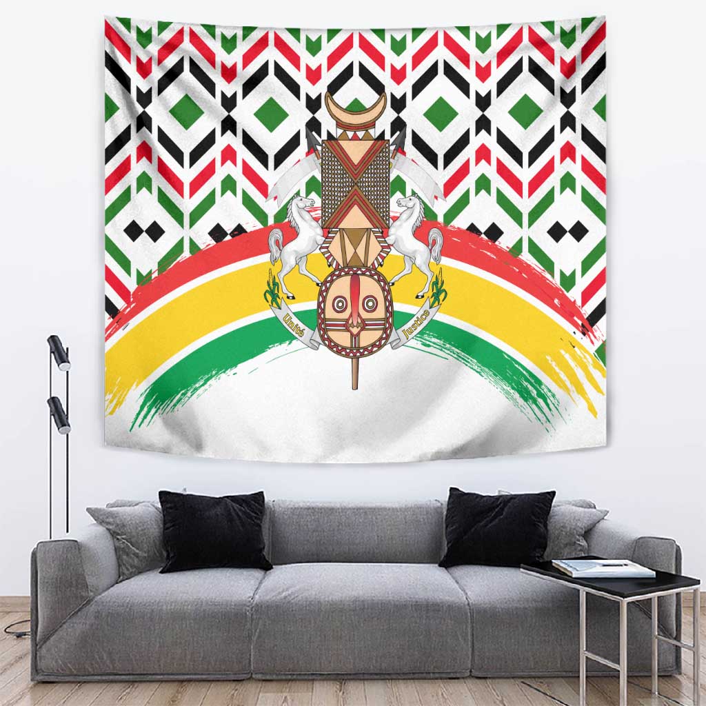 Burkina Faso Tapestry Red Green Black Geometric TS04