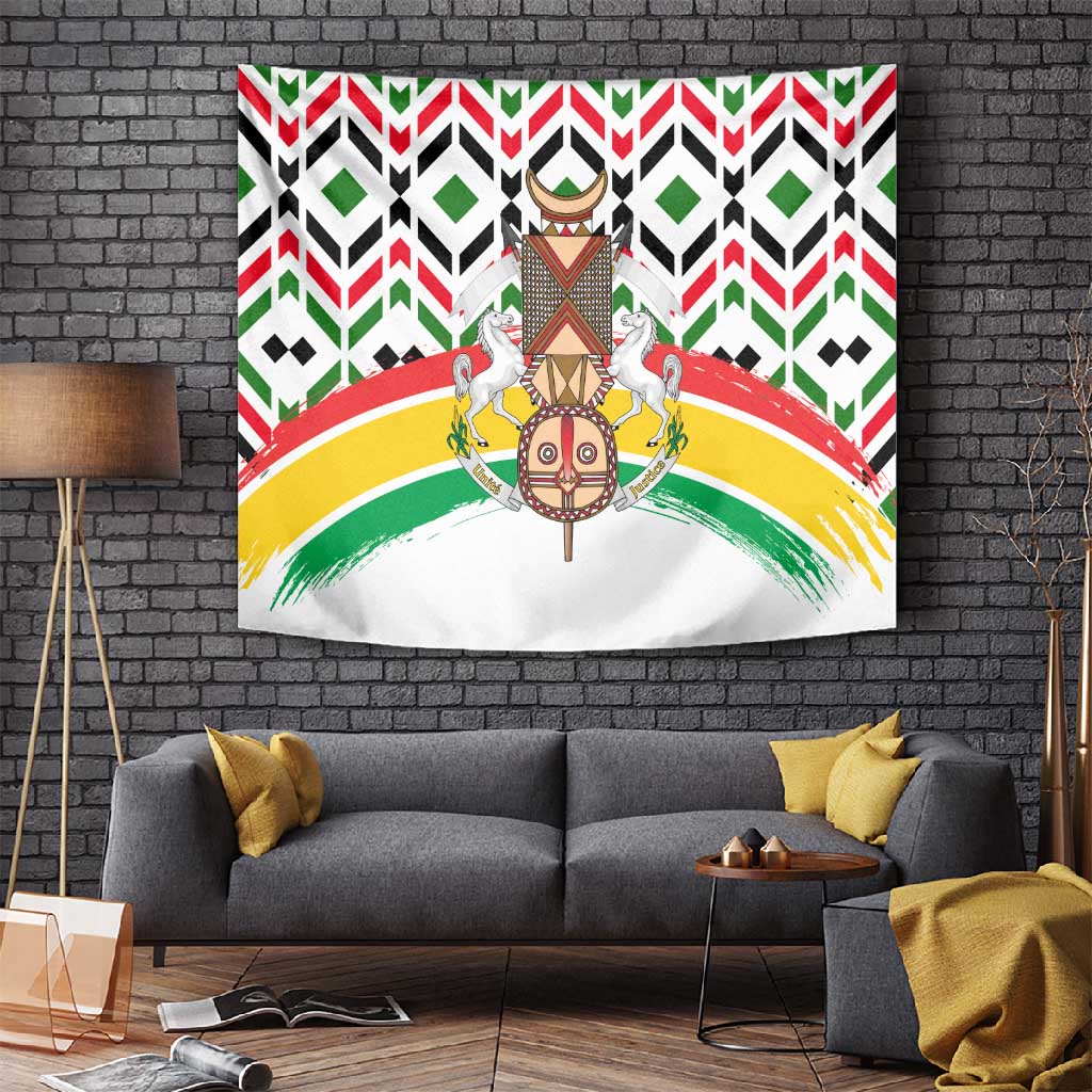 Burkina Faso Tapestry Red Green Black Geometric TS04