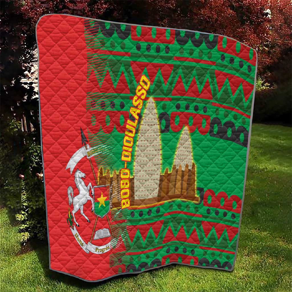 Burkina Faso Quilt Tribal Design and Bobo Dioulasso Landmark TS04