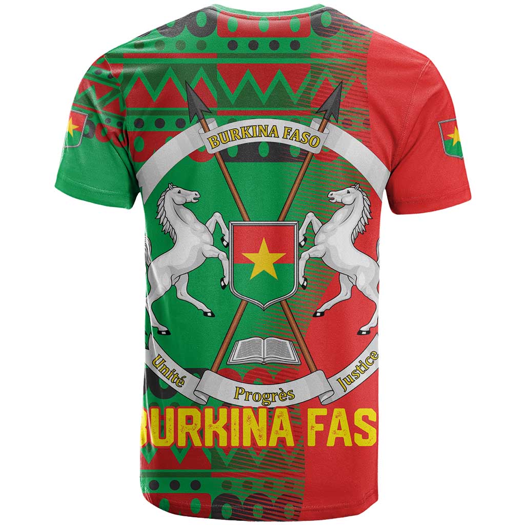 Burkina Faso T shirt Tribal Design and Bobo Dioulasso Landmark TS04