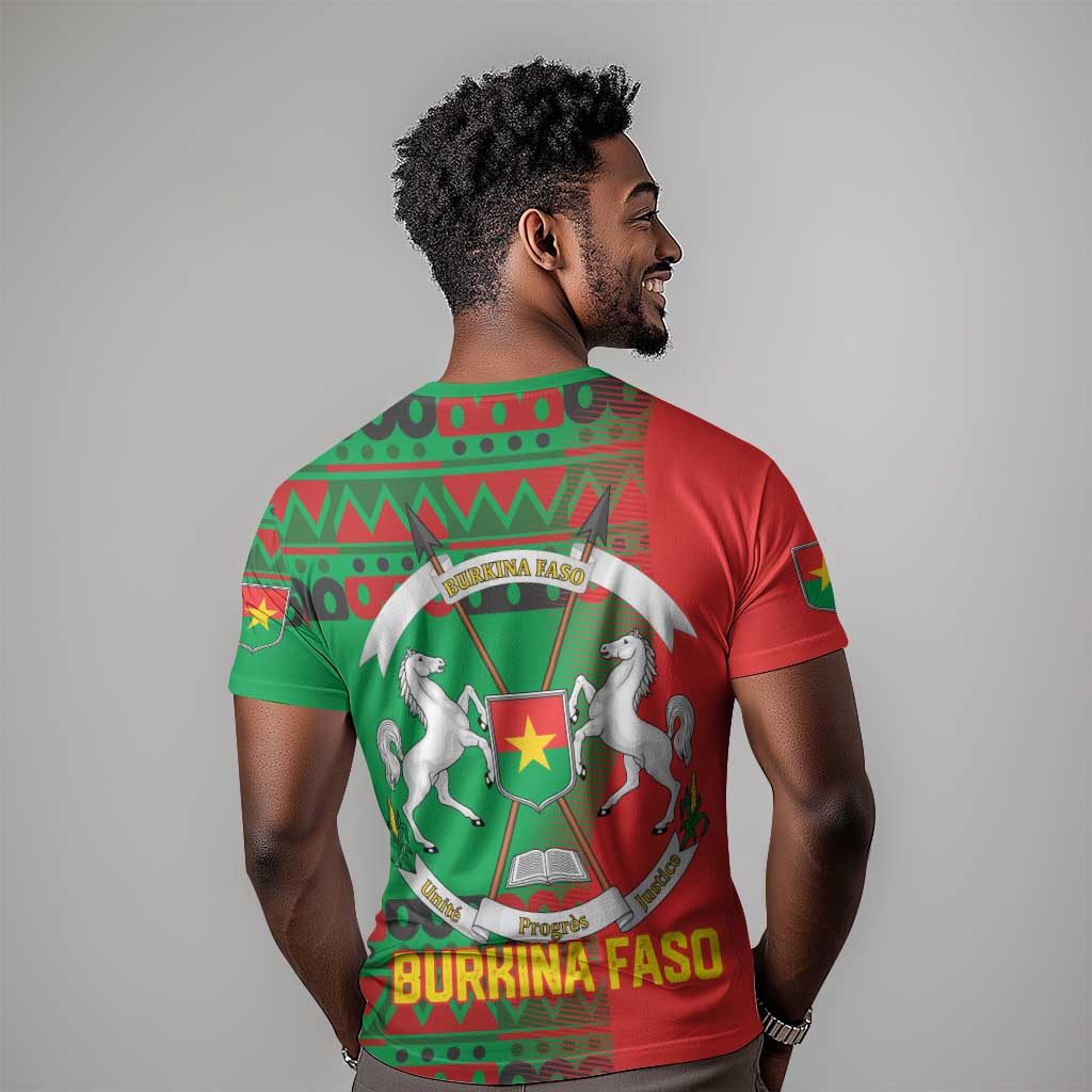 Burkina Faso T shirt Tribal Design and Bobo Dioulasso Landmark TS04