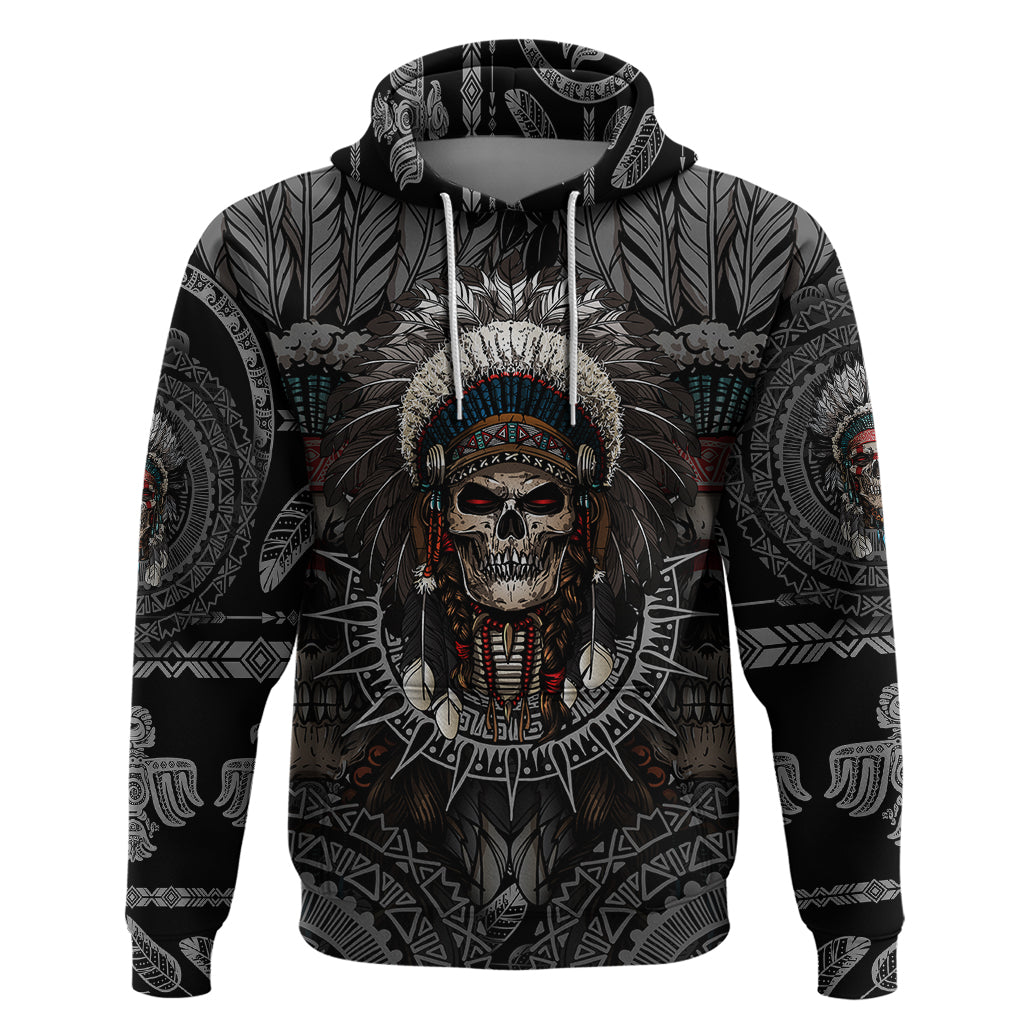 Skull Native American Warrior Hoodie TS04