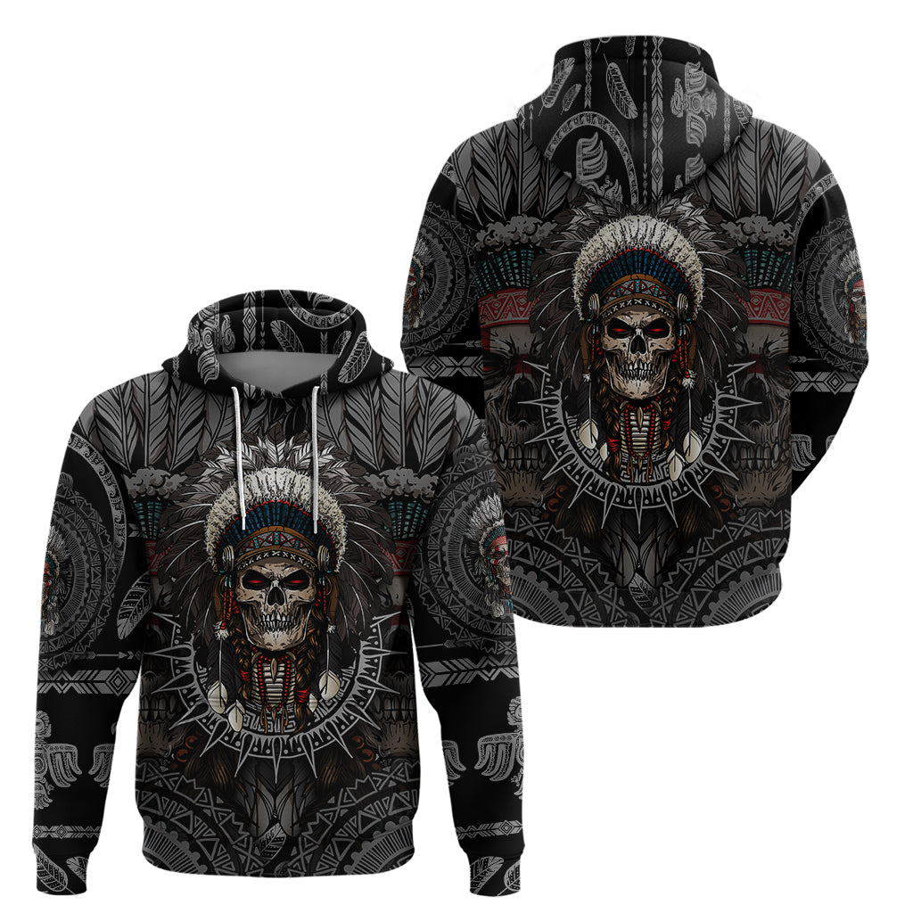 Skull Native American Warrior Hoodie TS04