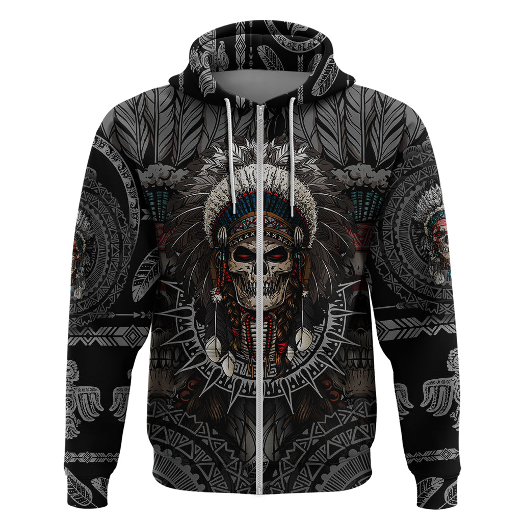 Skull Native American Warrior Hoodie TS04