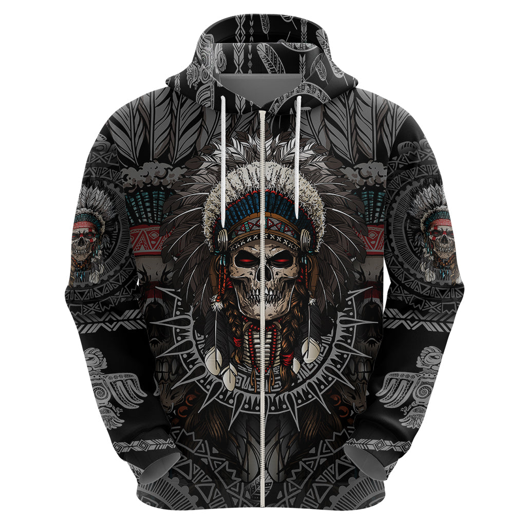 Skull Native American Warrior Hoodie TS04