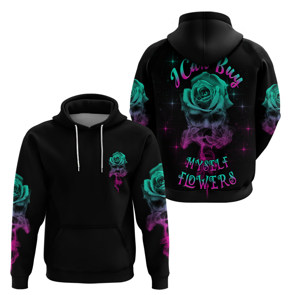 I Can Buy Myself Flowers Smoke Rose Skull Hoodie TS04