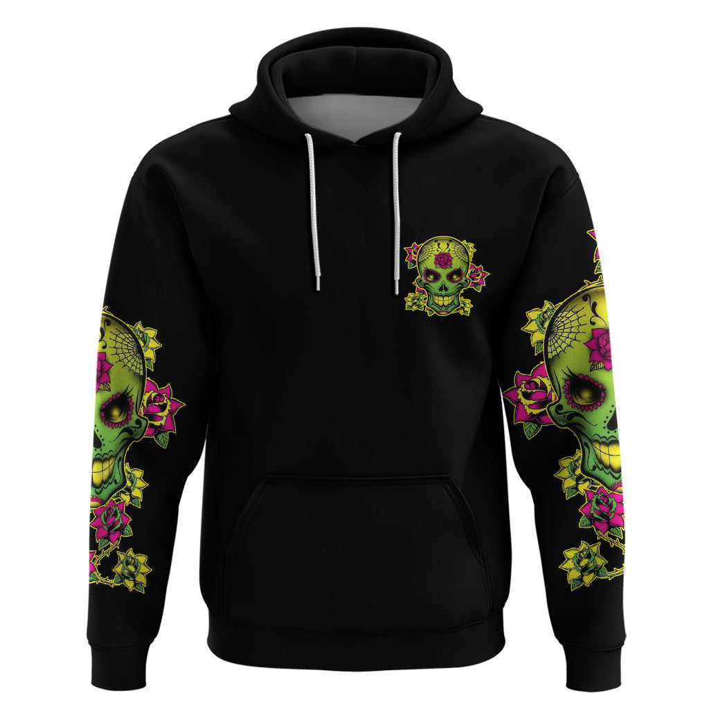 Warning This Tattooed Girl Flower Sugar Skull Hoodie TS04