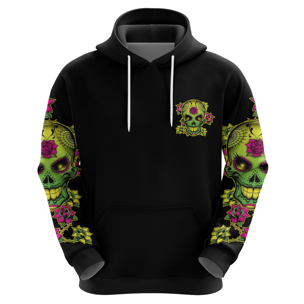 Warning This Tattooed Girl Flower Sugar Skull Hoodie TS04