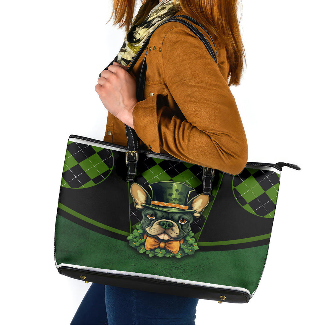 In My Veins Flows The Blood Of Irish Rebels Leather Tote Bag TS04
