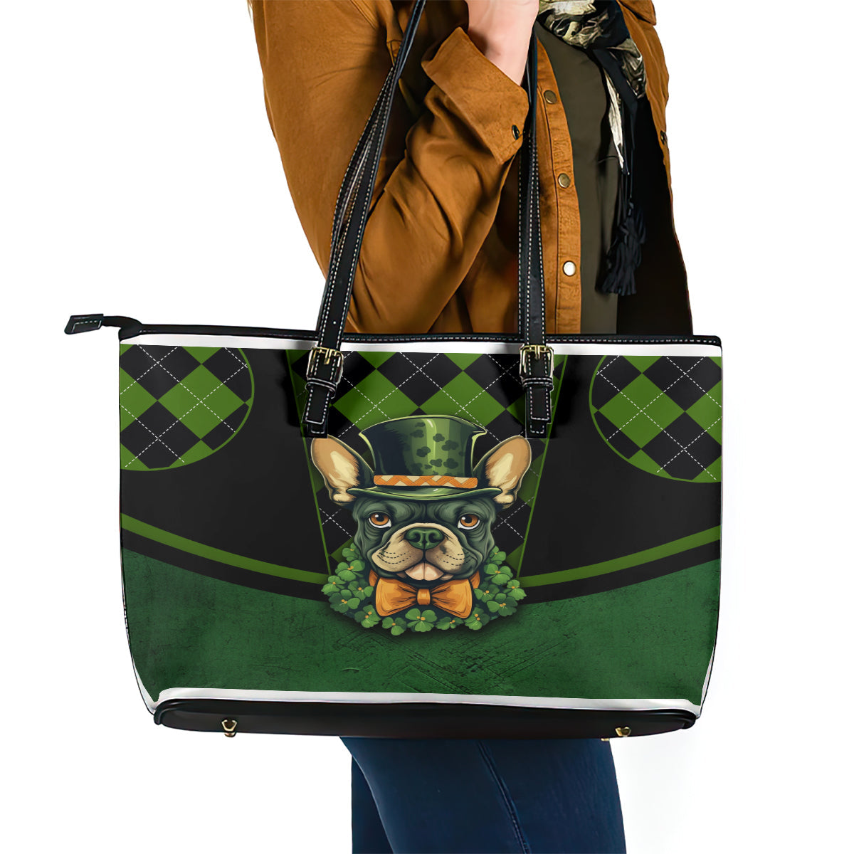 In My Veins Flows The Blood Of Irish Rebels Leather Tote Bag TS04